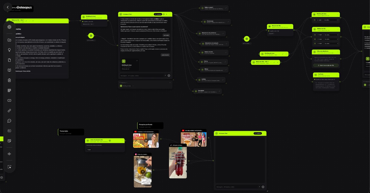 Octo Workflow: agentes, skills e contexto num fluxo